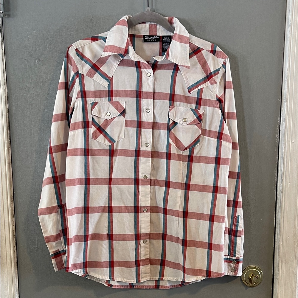 Wrangler Retro Pearl Snap Button Western‎ Shirt Women's Size M